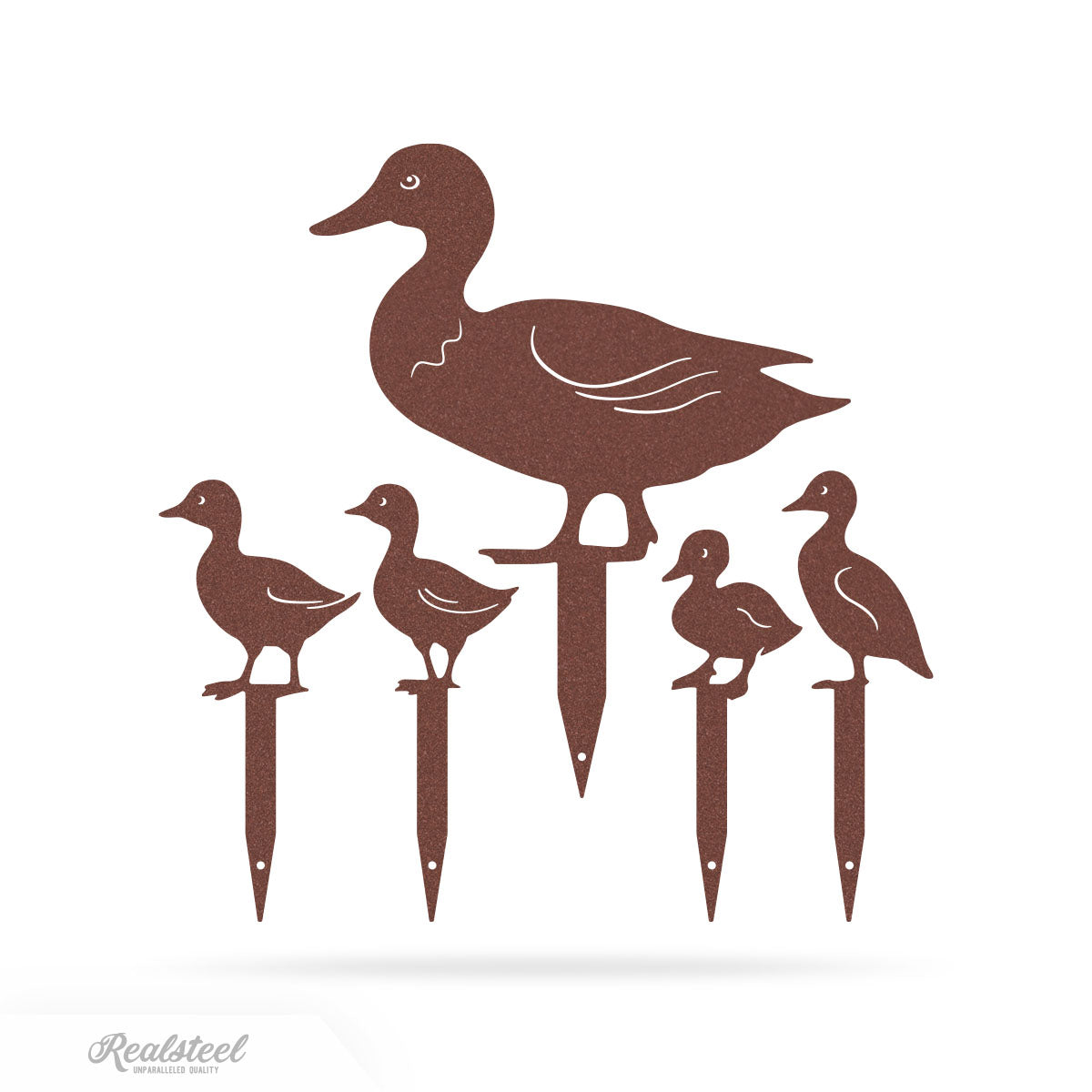 Garden Art - Duck Family Garden Stakes