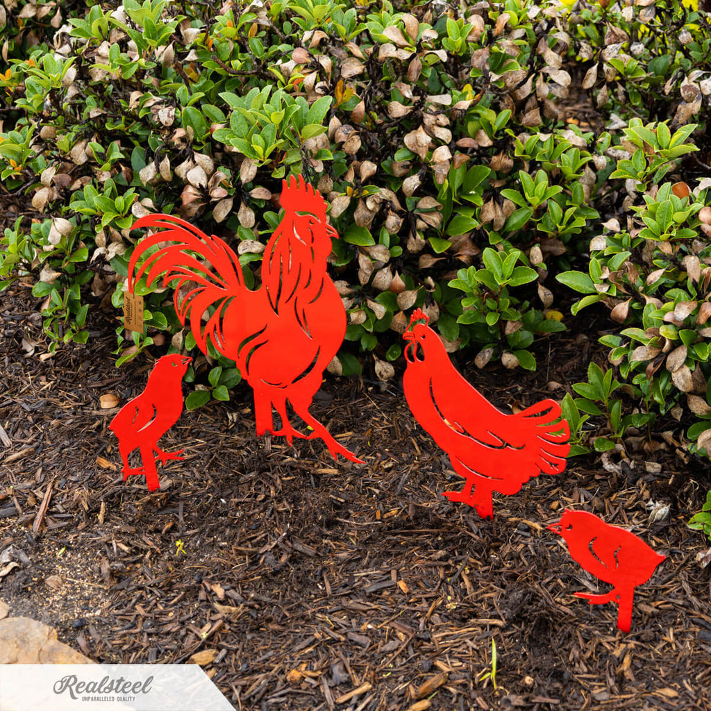 Garden Art - Chickens 4 Pack