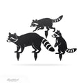 Garden Art - Raccoon Family 3 Pack