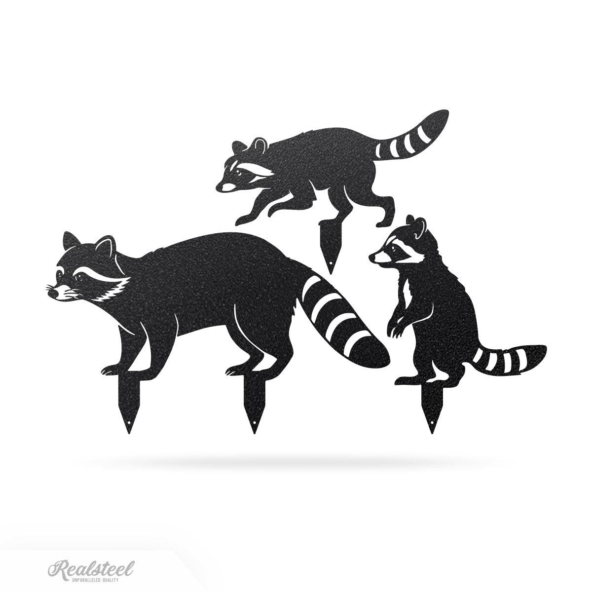 Garden Art - Raccoon Family 3 Pack