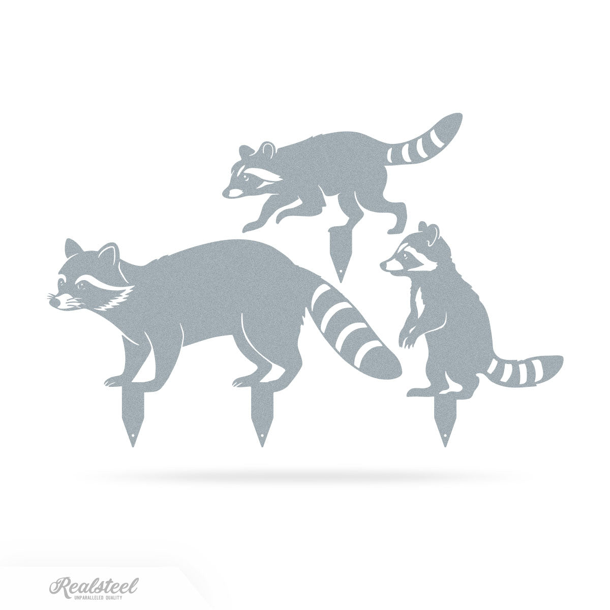 Garden Art - Raccoon Family 3 Pack