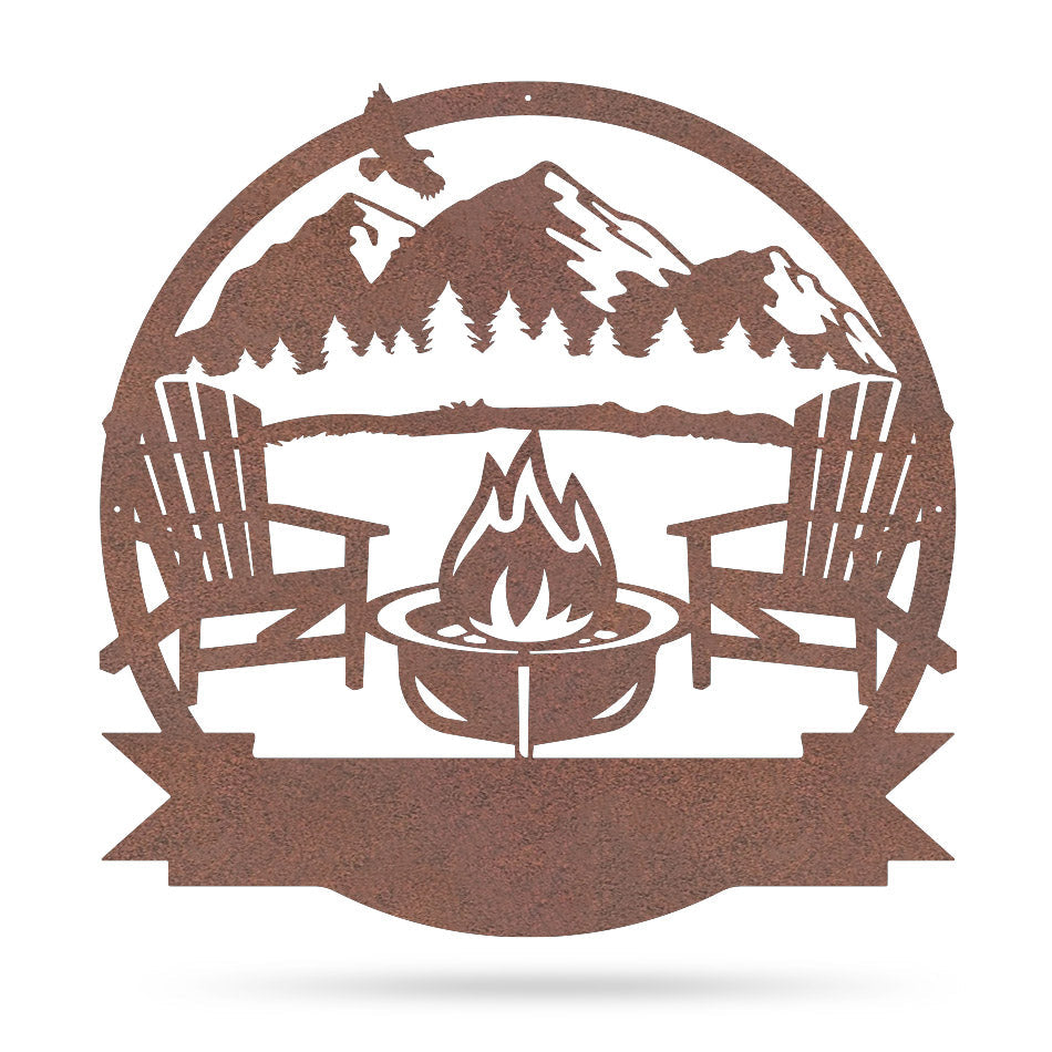 Personalized Campfire Monogram