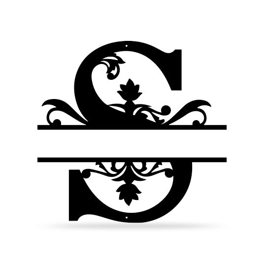 Split Letter Name Monogram