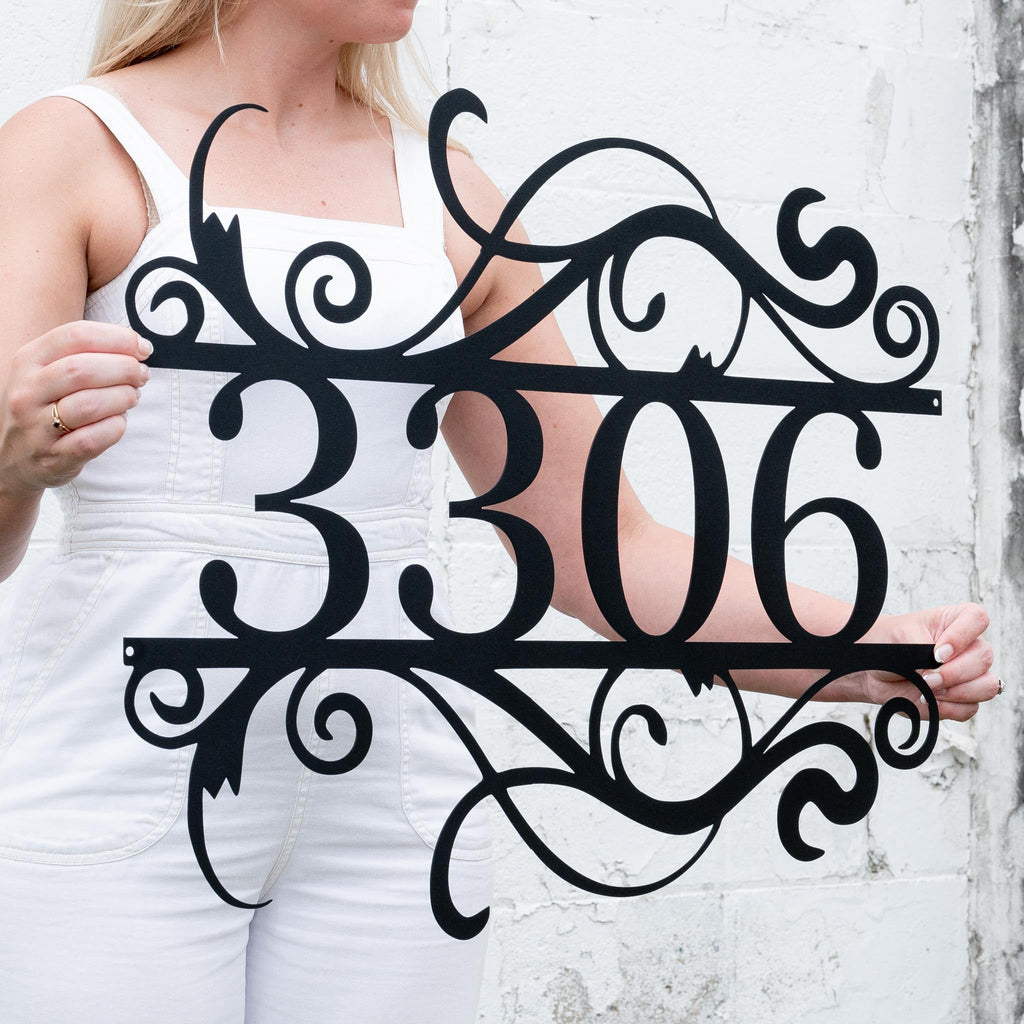 Swirly House Number