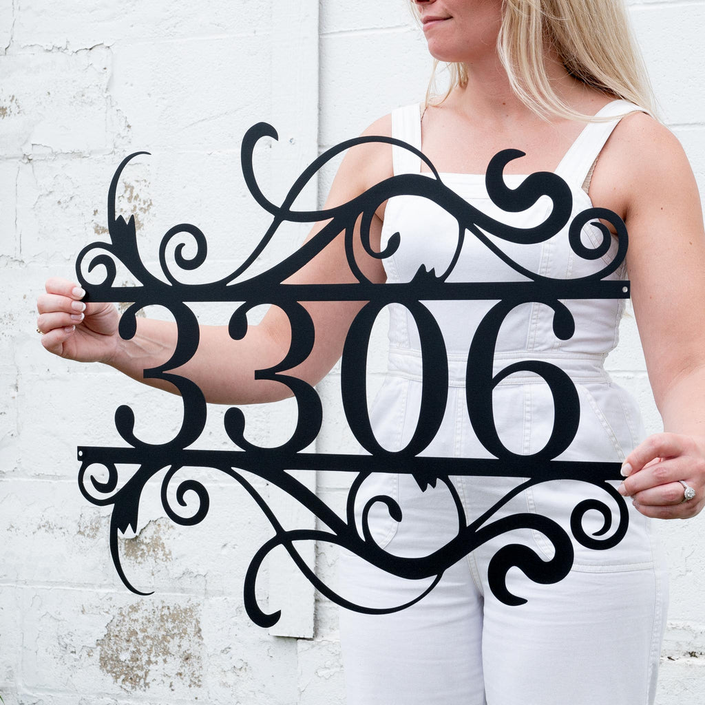 Swirly House Number