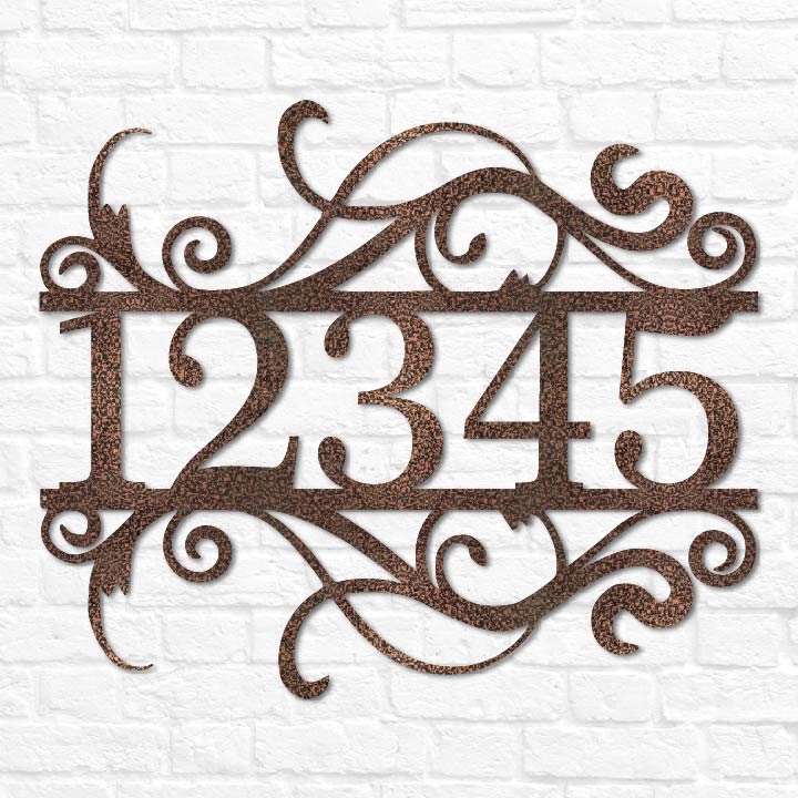 Swirly House Number