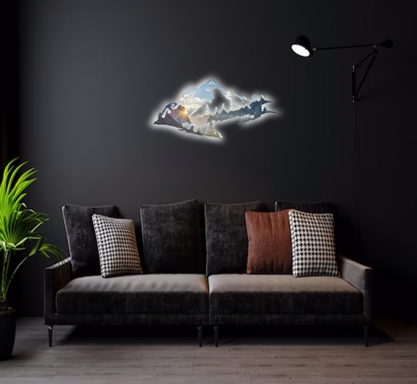 Yosemite Mountain Range View - Metal Wall Art