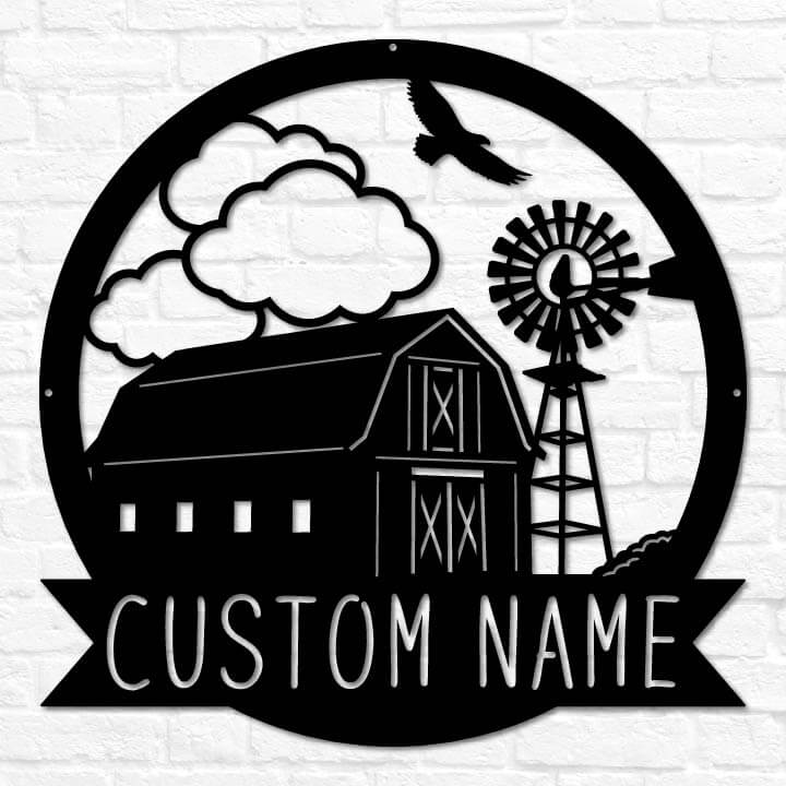 Barn & Windmill Monogram