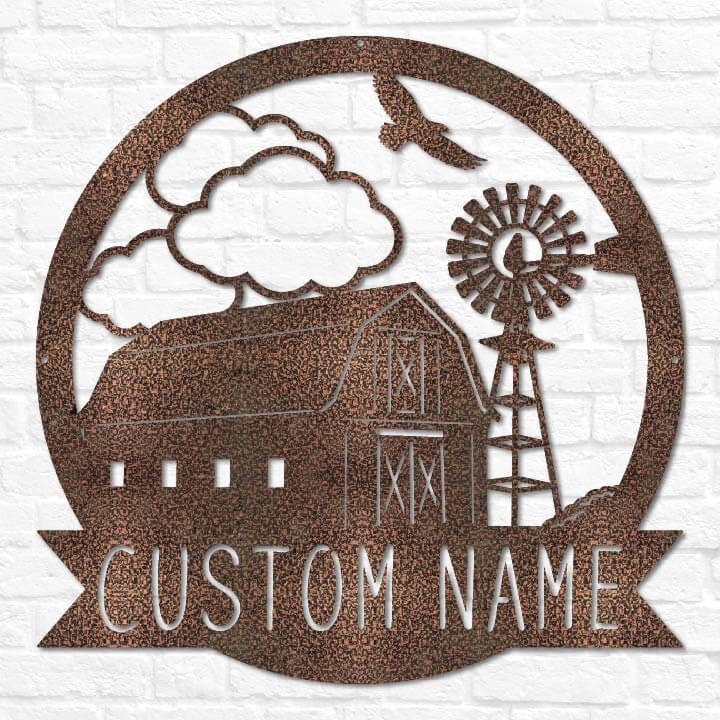 Barn & Windmill Monogram