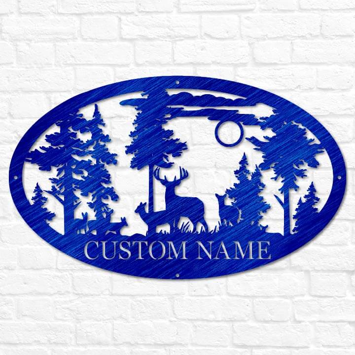 Deer Oval Monogram
