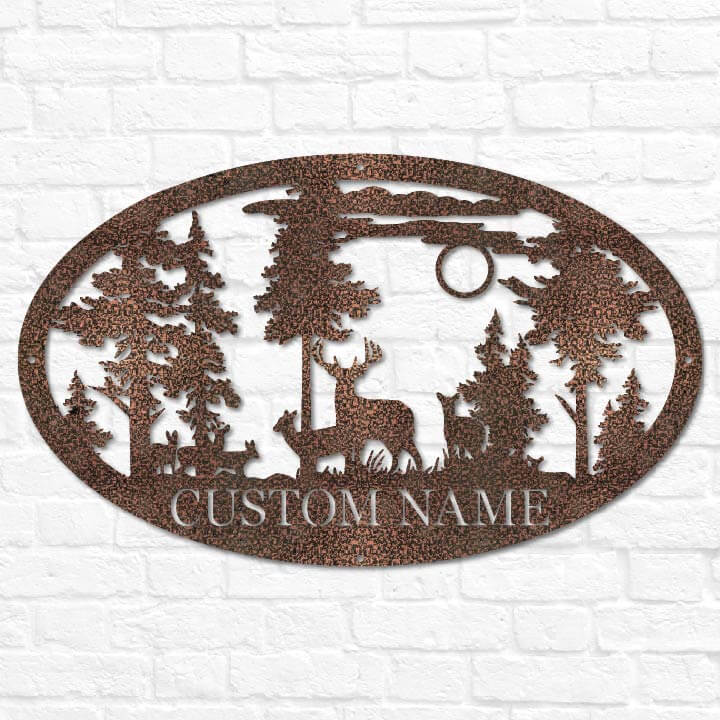 Deer Oval Monogram