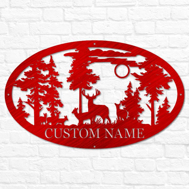Deer Oval Monogram