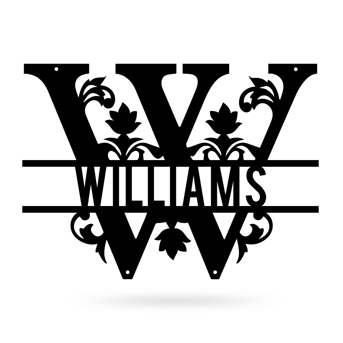 Split Letter Name Monogram
