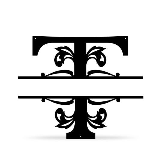 Split Letter Name Monogram