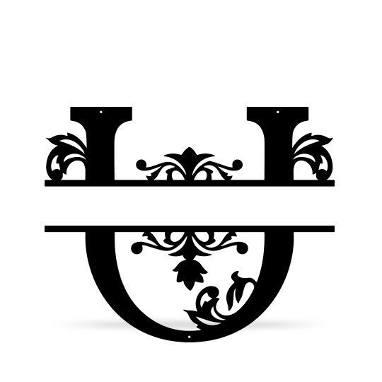 Split Letter Name Monogram