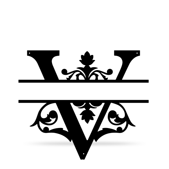 Split Letter Name Monogram