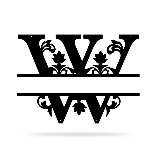 Split Letter Name Monogram