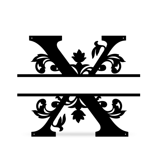 Split Letter Name Monogram