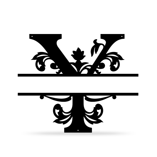 Split Letter Name Monogram