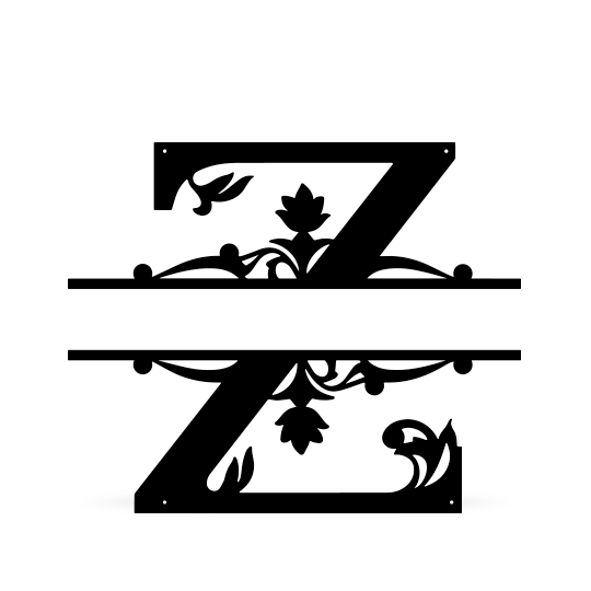 Split Letter Name Monogram