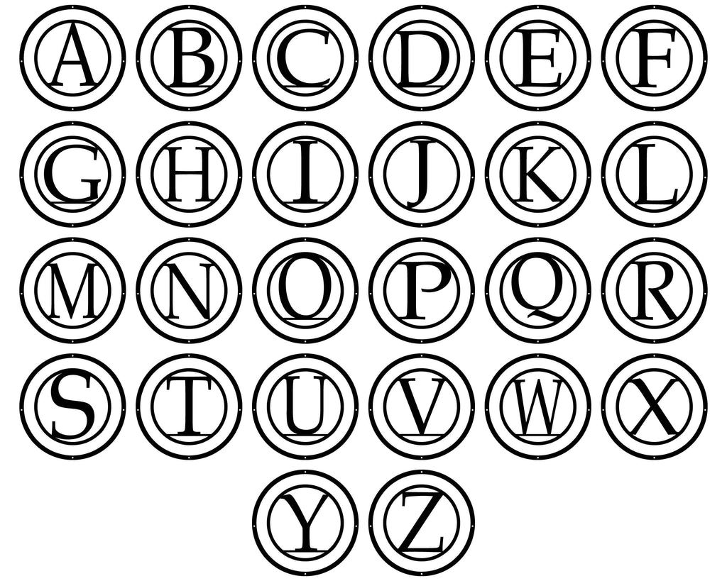 Double Circle Letter Monogram