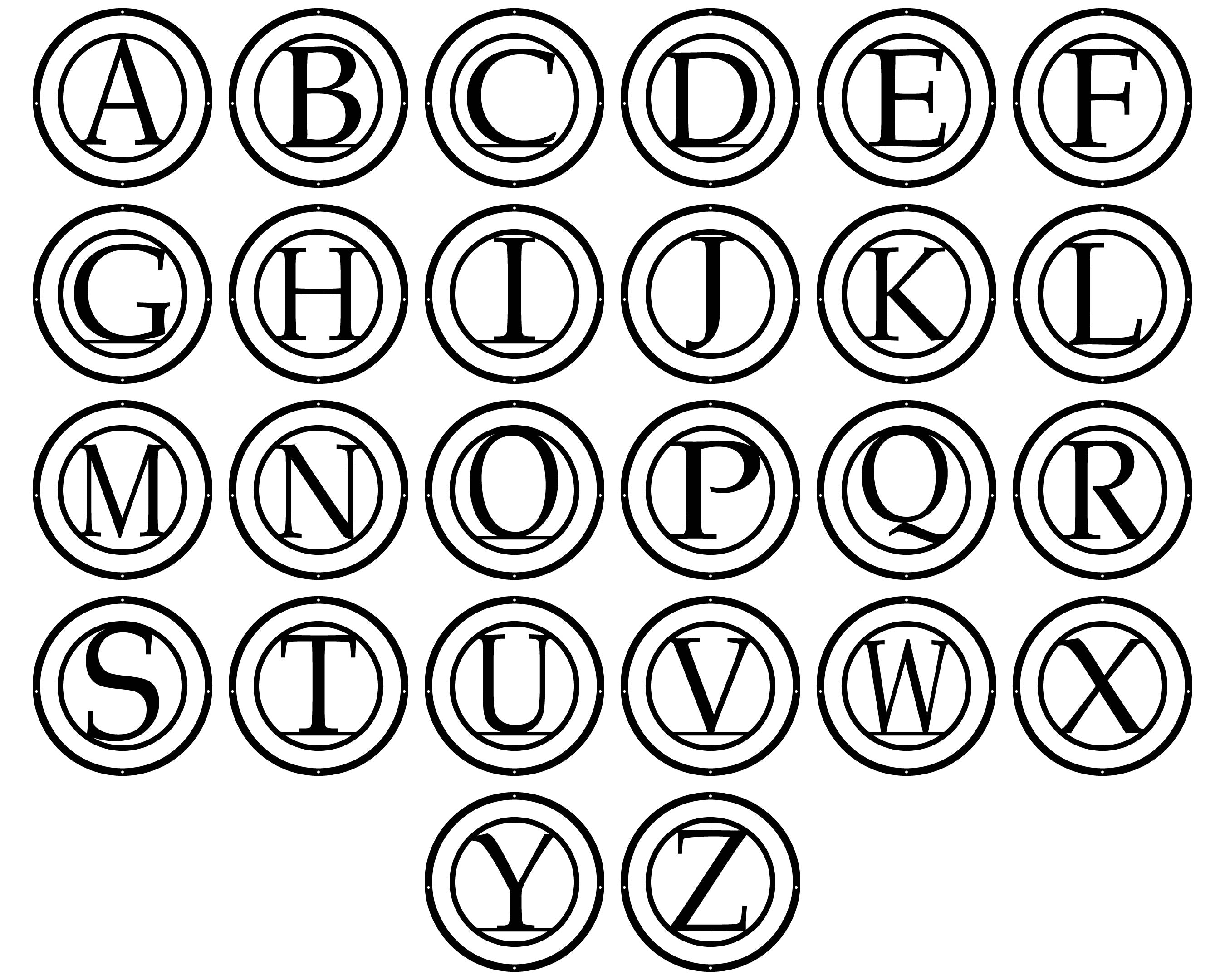 Double Circle Letter Monogram