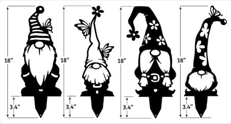 Garden Art - Gnomes 4 Pack