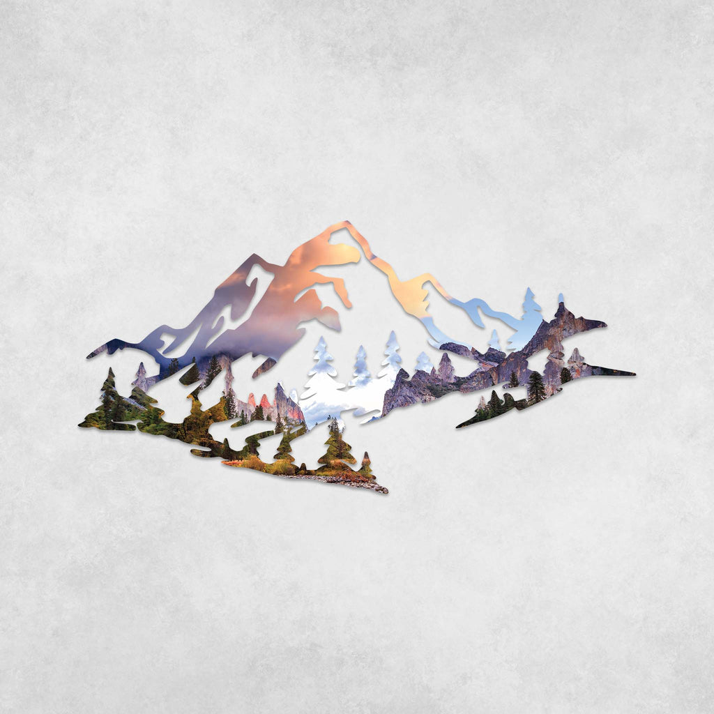 Yosemite Basin Mountain Range View - Metal Wall Art