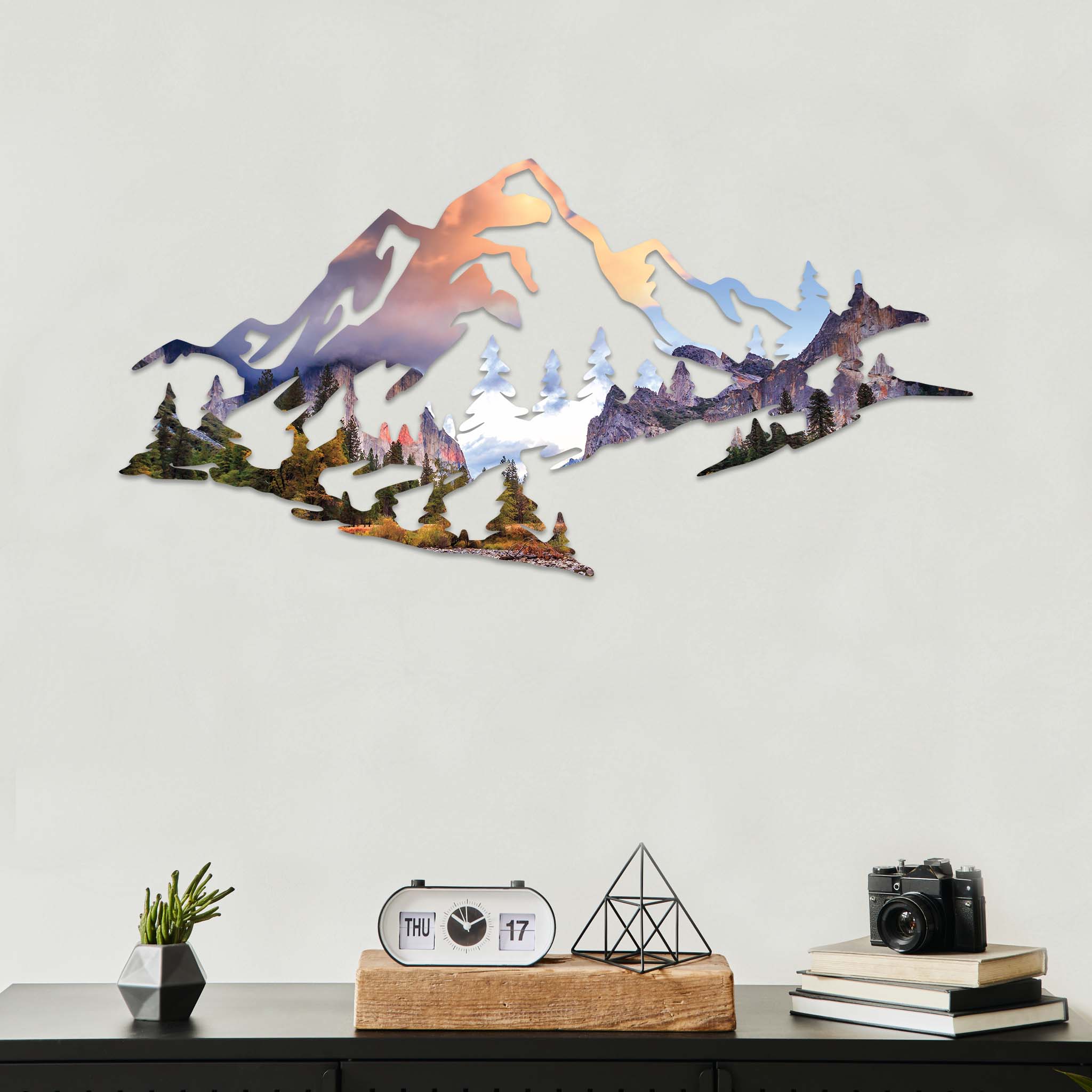 Yosemite Basin Mountain Range View - Metal Wall Art