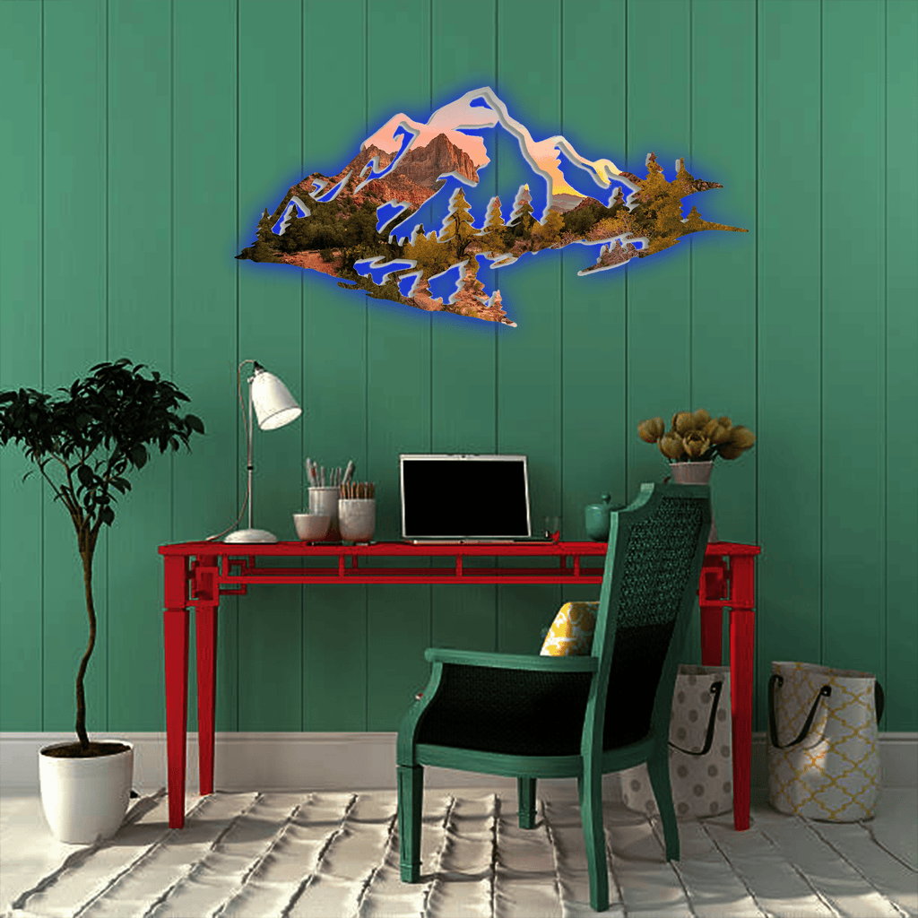 Zion Mountain Range View - Metal Wall Art