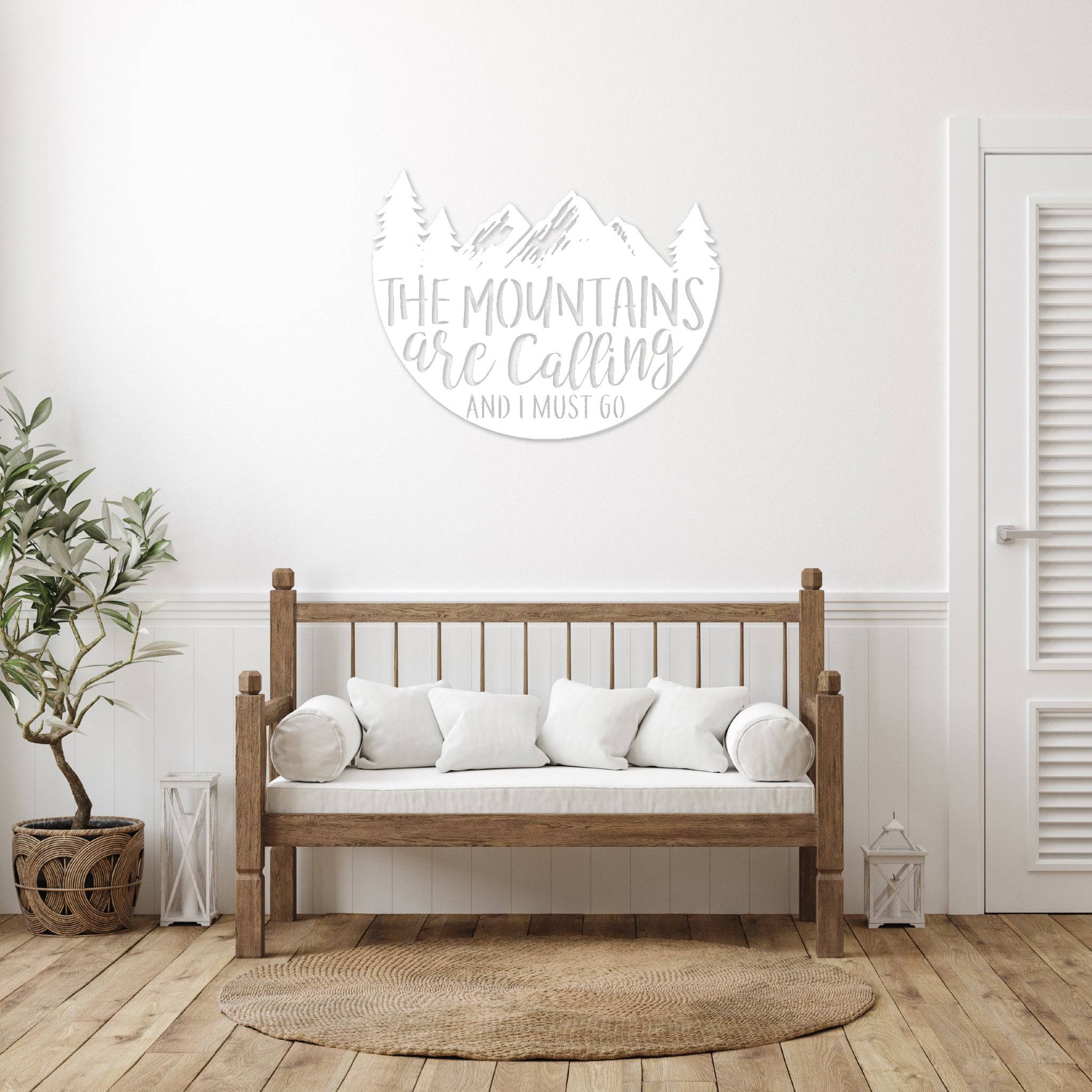 The Mountains Are Calling - Metal Wall Art